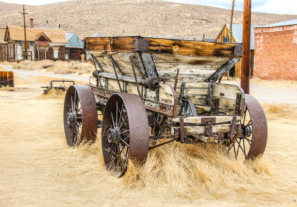 istock Abandoned Farm Wagon at Bodie State Historic Park 1362114425