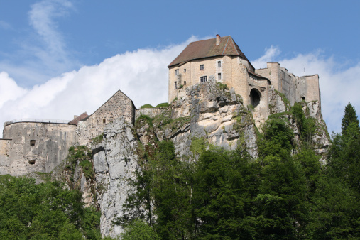 Located in La Cluse-et-Mijoux, in the Doubs département, in the Jura mountains of France, the château de Joux is best known for serving as the site of imprisonment for Toussaint Louverture, who died there on April 7, 1803.