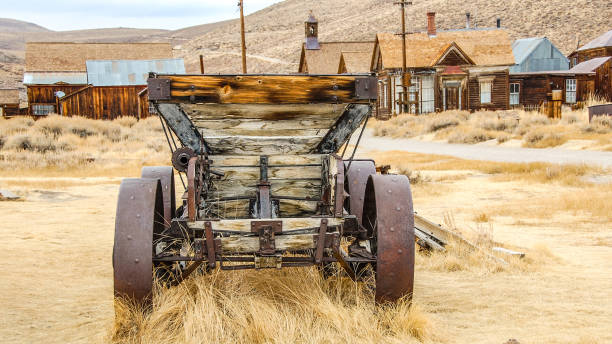 istock Abandoned Farm Wagon at Bodie State Historic Park 1362114432