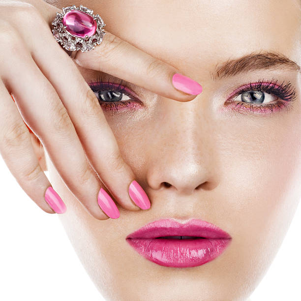 istock Brunette woman posing with ring on finger 136211561