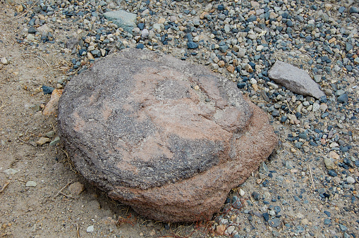 Large iron ore rock.