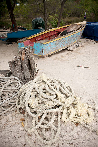istock Fishing boat and ropes 136212891