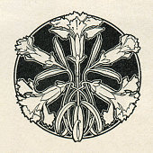 istock Art nouveau design element for decoration flower circle drawing 1898 1362129400