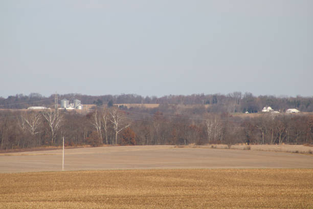 istock Agriculture in Ohio, USA - random country barns and fields 1362130956