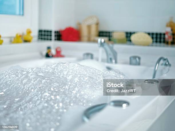 Bubble Bath Filled Tub Stock Photo - Download Image Now - Bathtub, Full, Bubble