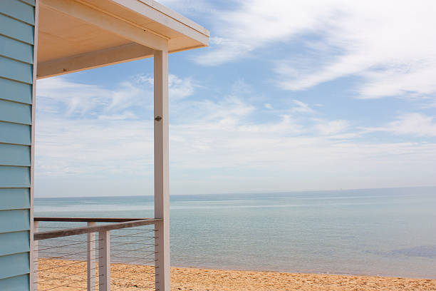 Beach hut Landscape.Victoria,Australia.