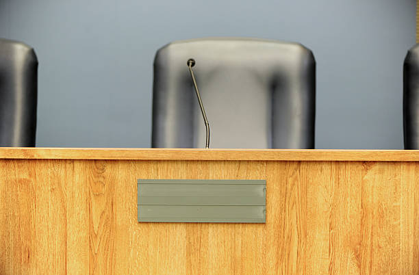 Speaker's chair stock photo