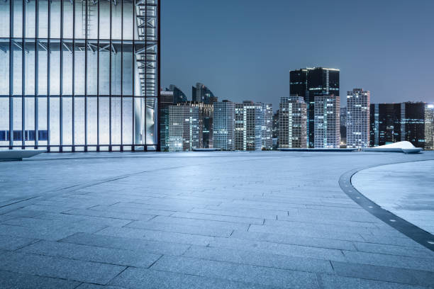 istock Panoramic skyline and modern commercial buildings with empty floors in Beijing 1362159143