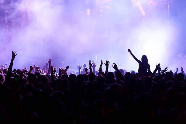 istock back lit crowd of hands at concert 136216620