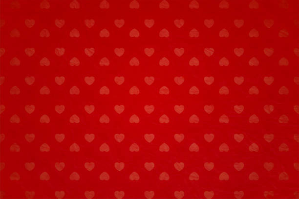 istock Love Heart Valentine's Day dark maroon vector backgrounds with glowing red coloured small hearts pattern allover with slight grunge and textured effect all over 1362176367