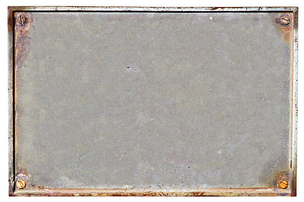 istock Bronze Plaque Or Plate Isolated On White 136217781