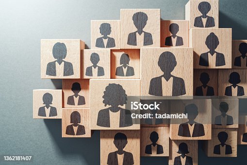 istock Team work and human resource management concept. 1362181407
