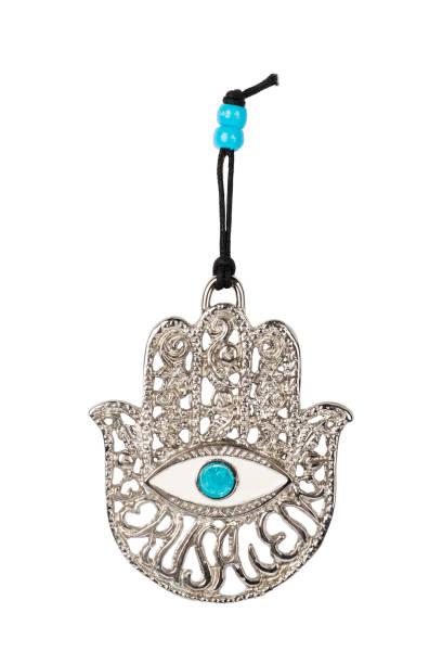 istock Metal hamsa for blessing isolated on white background. 1362181447
