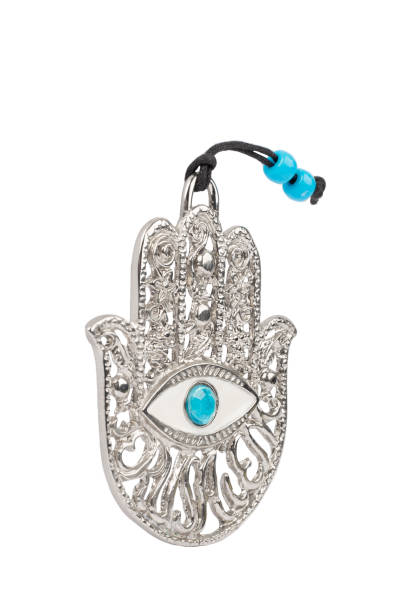 istock Metal hamsa for blessing isolated on white background. 1362181449