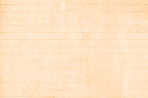Old yellowish cream beige coloured grunge effect wooden textured brick wall vector background. There is no text, no people and copy space all over the wallpaper.