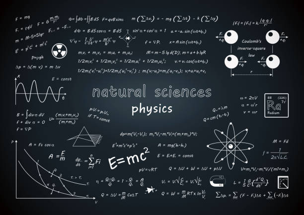 istock Background of a chalk board covered with written physical formulas. Backdrop for natural sciences, physics. 1362190153
