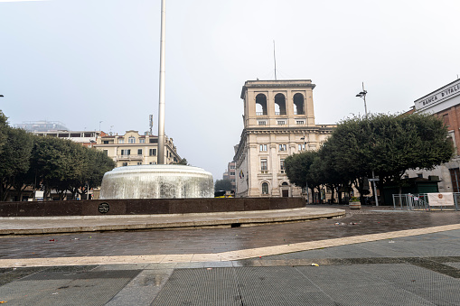 terni,italy january 01 2022:fountain square of Cornelio Tacito in Terni