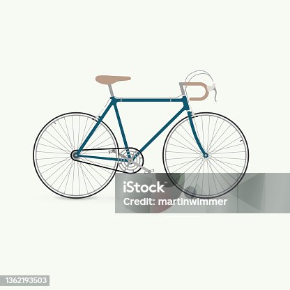 istock Vector line drawing of a racing bike 1362193503