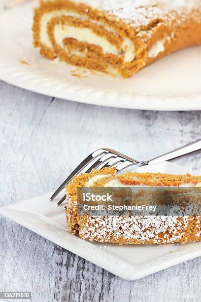 Holiday Pumpkin Roll Stock Photo - Download Image Now - Baked, Close To, Close-up