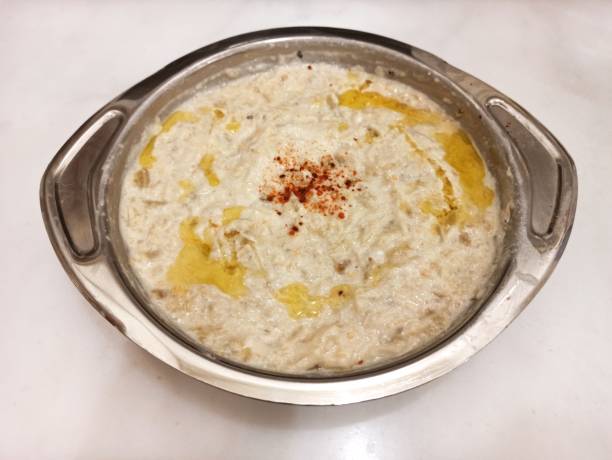 istock Mashed grilled eggplant salad as appetizer dish Inn Istanbul turkey 1362198694