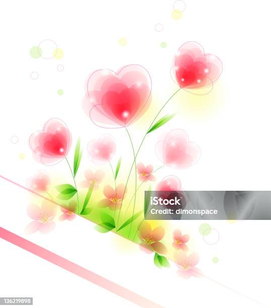 Blumen Hintergrund Mit Herzen Stock Vektor Art und mehr Bilder von Blume - Blume, Blume aus gemäßigter Klimazone, Feiertag