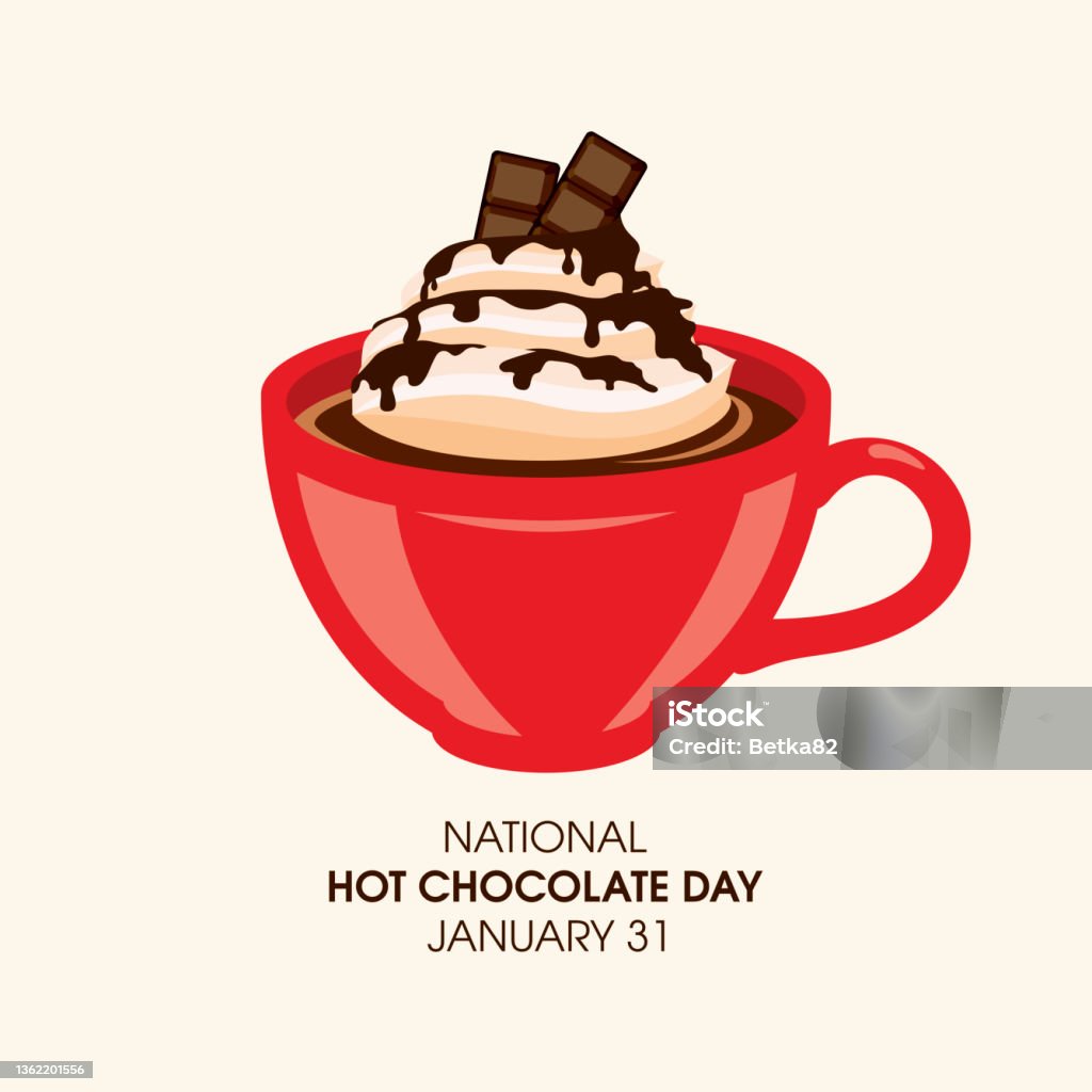 National Hot Chocolate Day Vector Stock Illustration Download Image