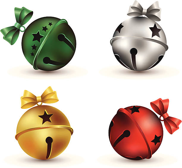 jingle bells - glocke stock-grafiken, -clipart, -cartoons und -symbole