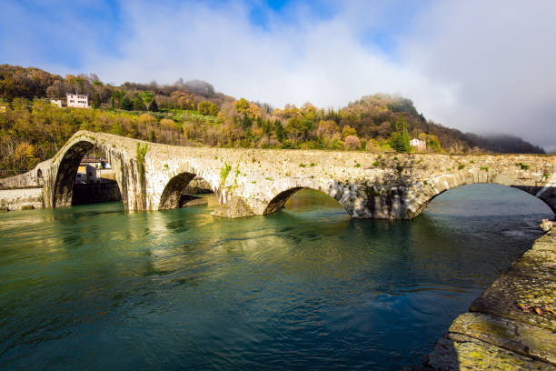 istock The bridge crosses the Serchio River. 1362206148