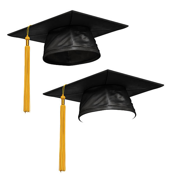 istock 3D render of black graduation cap 136220724