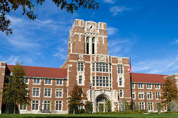 A view of a building at the University of Tennessee stock photo