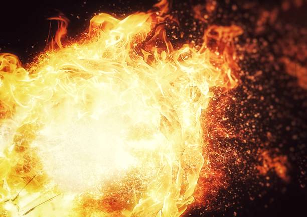 istock Illustration of a burning fireball 1362209408
