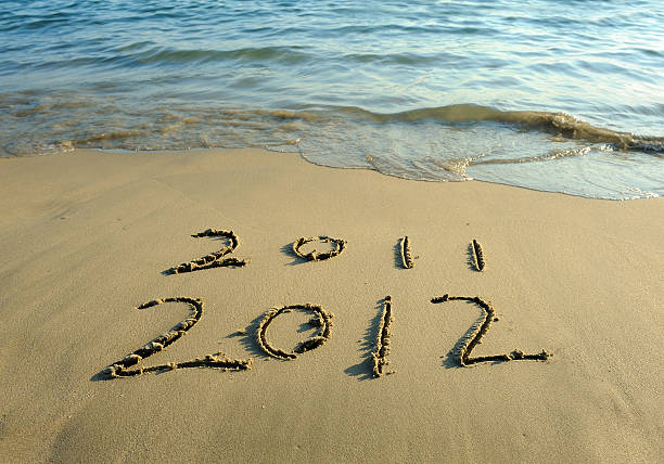 istock new year message on the sand beach 136221051