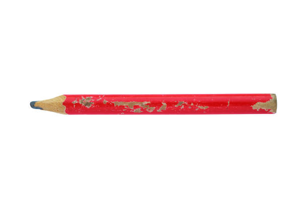 istock Old pencil for marking. Close-up. Isolated object on white background. Isolate. 1362211977
