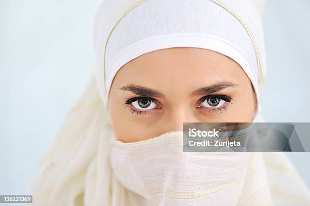 Muslim Woman With Veil Looking At Camera Stock Photo - Download Image Now - Eye, Adult, Adults Only