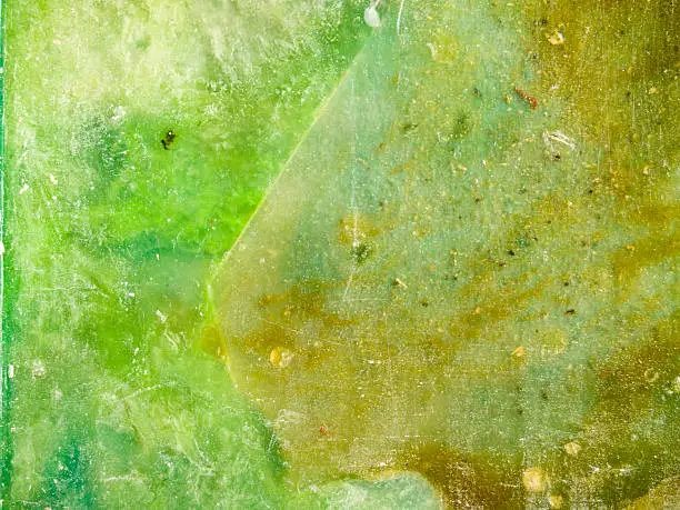 merely an abstract green background loaded with texture and color.