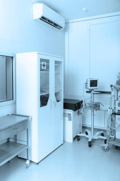 istock Technologically advanced equipment in CT or MRI Scan room. Modern hospital laboratory. Interior of radiography department. Magnetic resonance diagnostics machine 1362228579