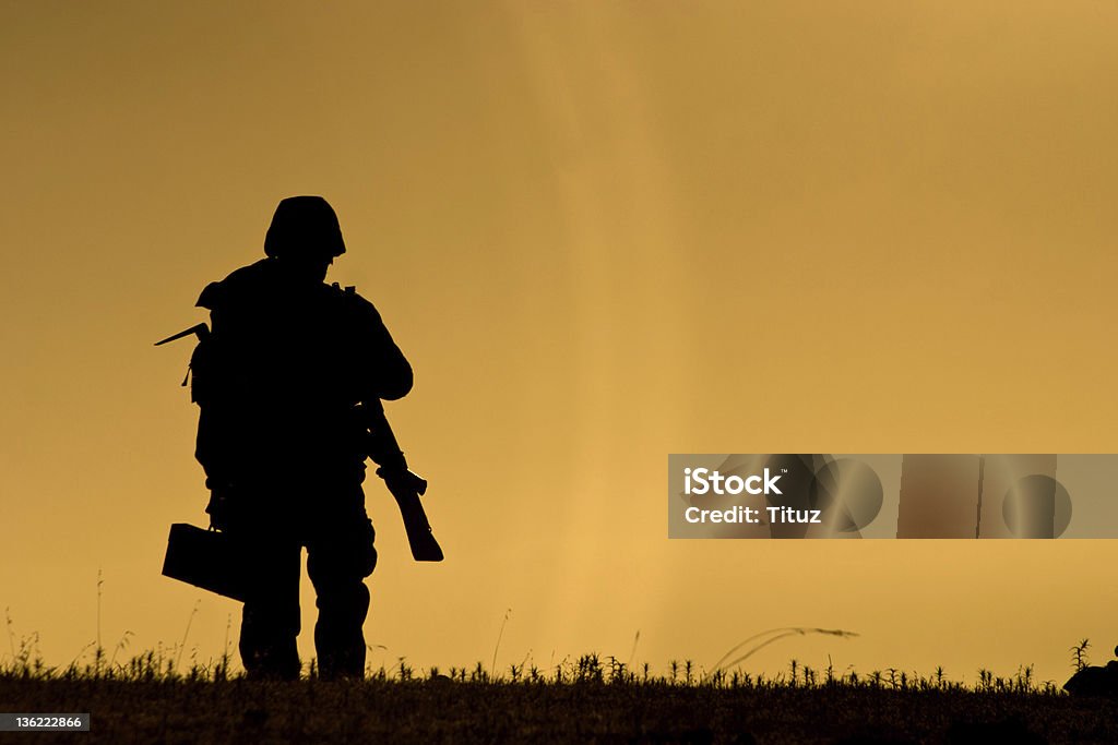 Isoliert, soldier - Lizenzfrei Kontur Stock-Foto