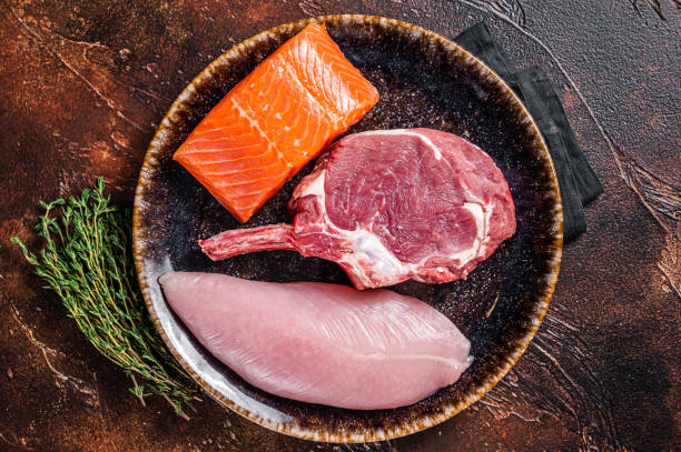 Free picture: bone, fillet, raw meat, salmon, seafood, food, plate ...