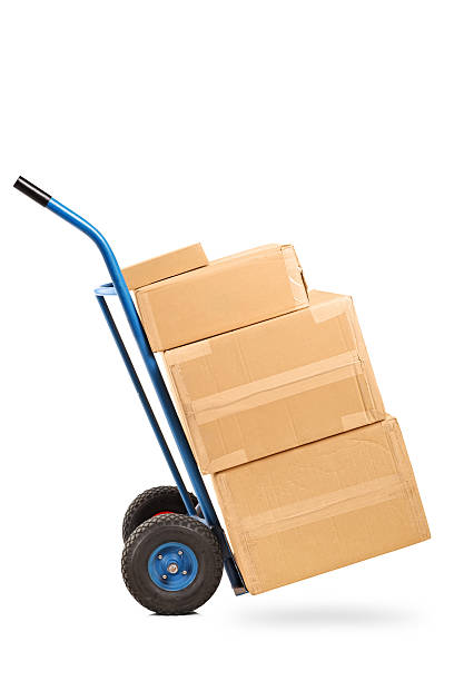 istock Hand truck with many boxes on it 136223181