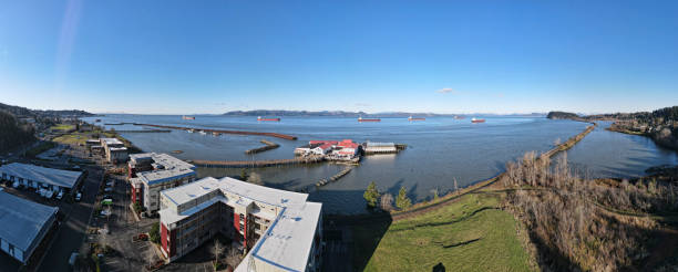 istock Panorama of a dilapidated cannery 1362234167