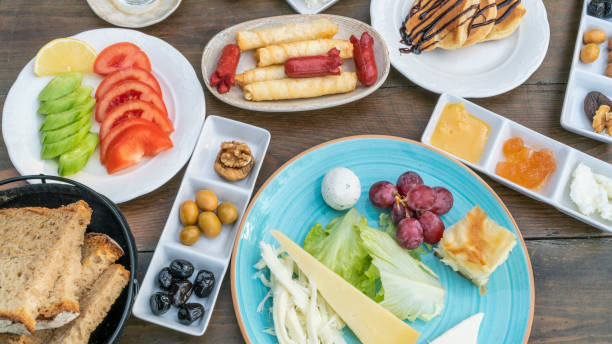 istock top view table of traditional Turkish breakfast in Turkey 1362234468