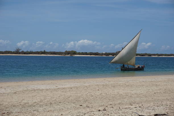 istock Traditional dhow navigating between Lamu Island and Manda Island 1362241937