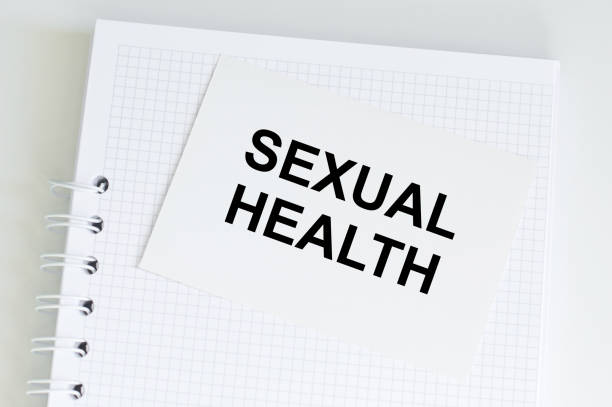 istock On the card text SEXUAL HEALTH, next to lay white tablets. 1362242298