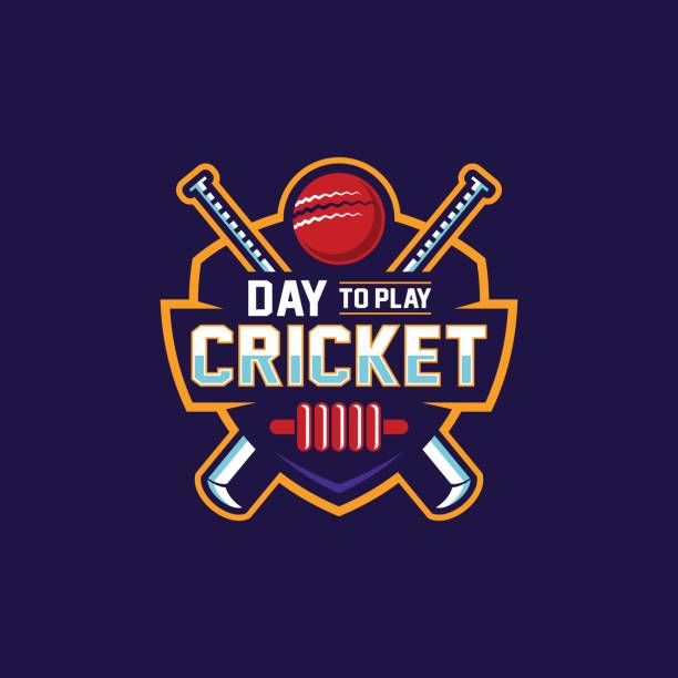 ilustraciones, imágenes clip art, dibujos animados e iconos de stock de icono de cricket team diseño de plantilla - grillo