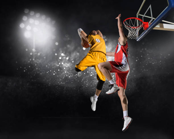 istock Two basketball players in action 1362246026