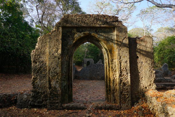 istock Beautiful archway in the Gedi ruins complex in Watamu 1362250594