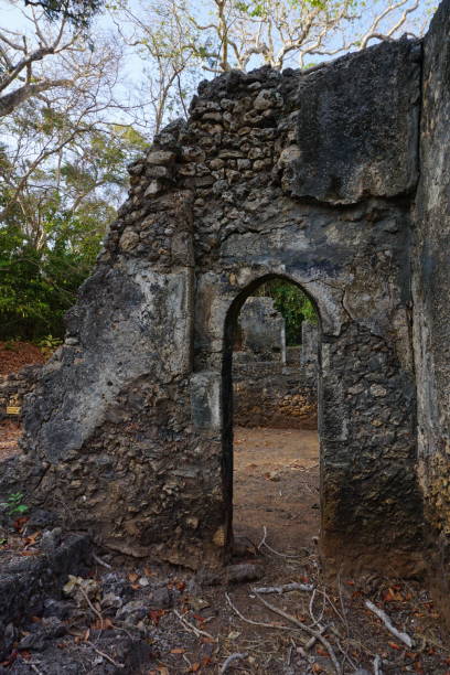 istock Fascinating archway at the Gedi ruins complex in Watamu 1362250595