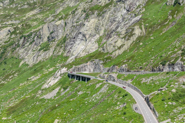 istock Landscape with Grimsel Pass road near Guttannen 1362250599