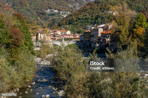 The Beautiful Village Of Varallo During Fall Season In Valsesia Province Of Vercelli Piedmont Italy Stock Photo - Download Image Now