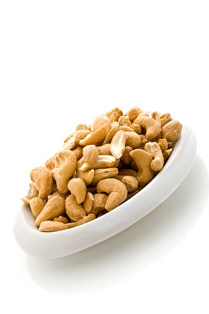 istock Cashews on white isolated background 136225397